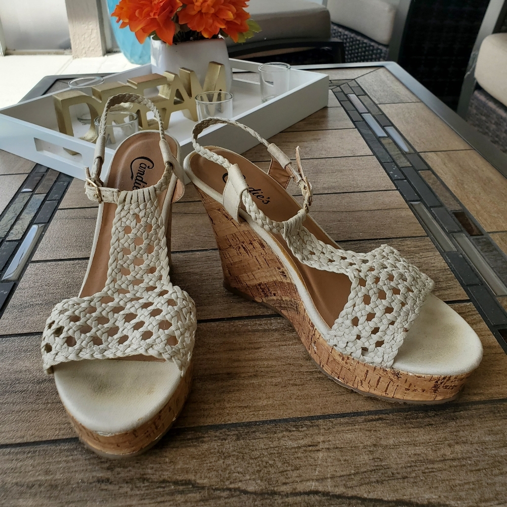 Candies Cork Wedge Sandals